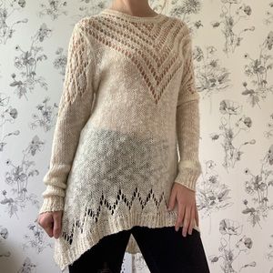 PPLA Cream Tunic Sweater